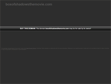 Tablet Screenshot of boxofshadowsthemovie.com